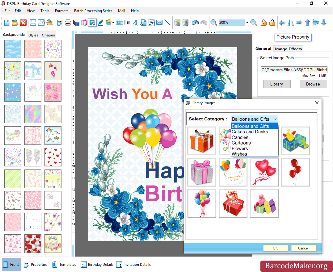 Birthday Card Maker Software Screenshots Create Birthday Card Designer