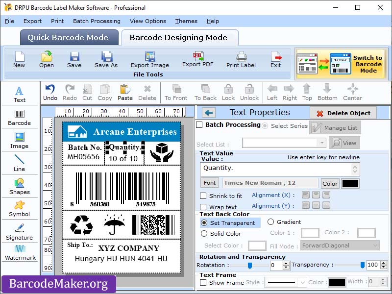 Barcode Maker Applications software