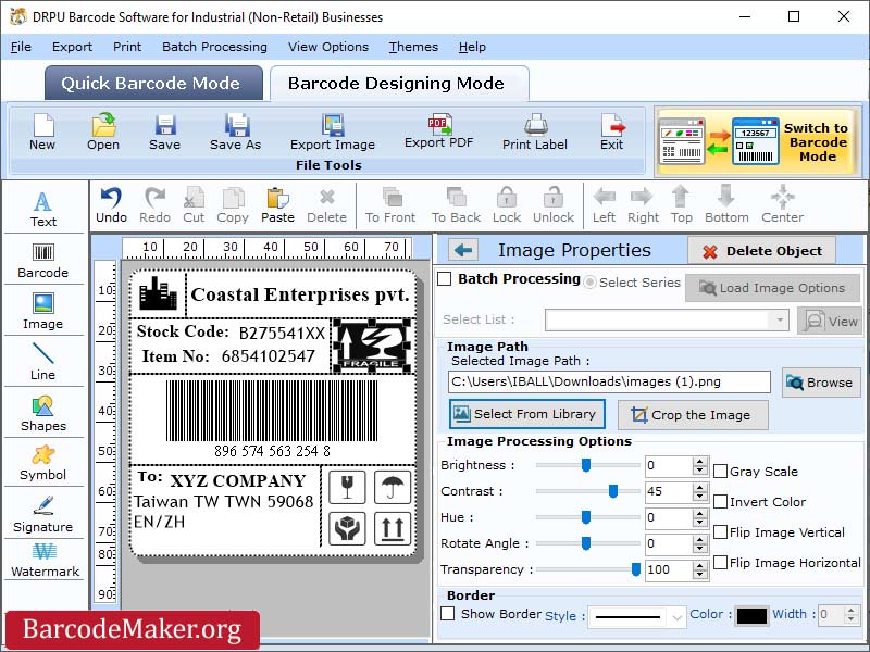 Screenshot of Warehouse Barcode Maker 5.4