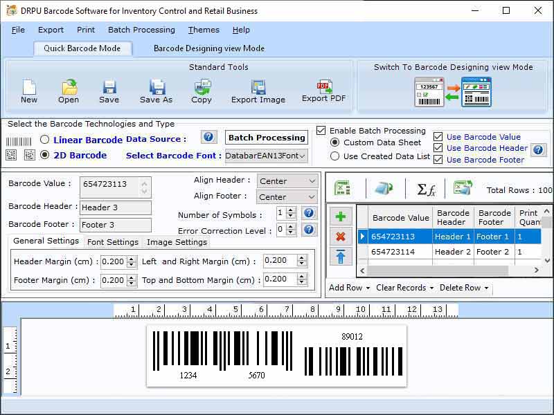 Screenshot of Inventory Tracking Barcode Maker Tool 9.3.0.1