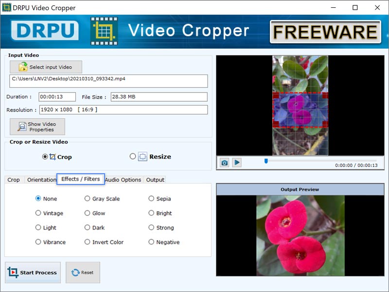 Download Freeware Video Cropping Tool Screenshot